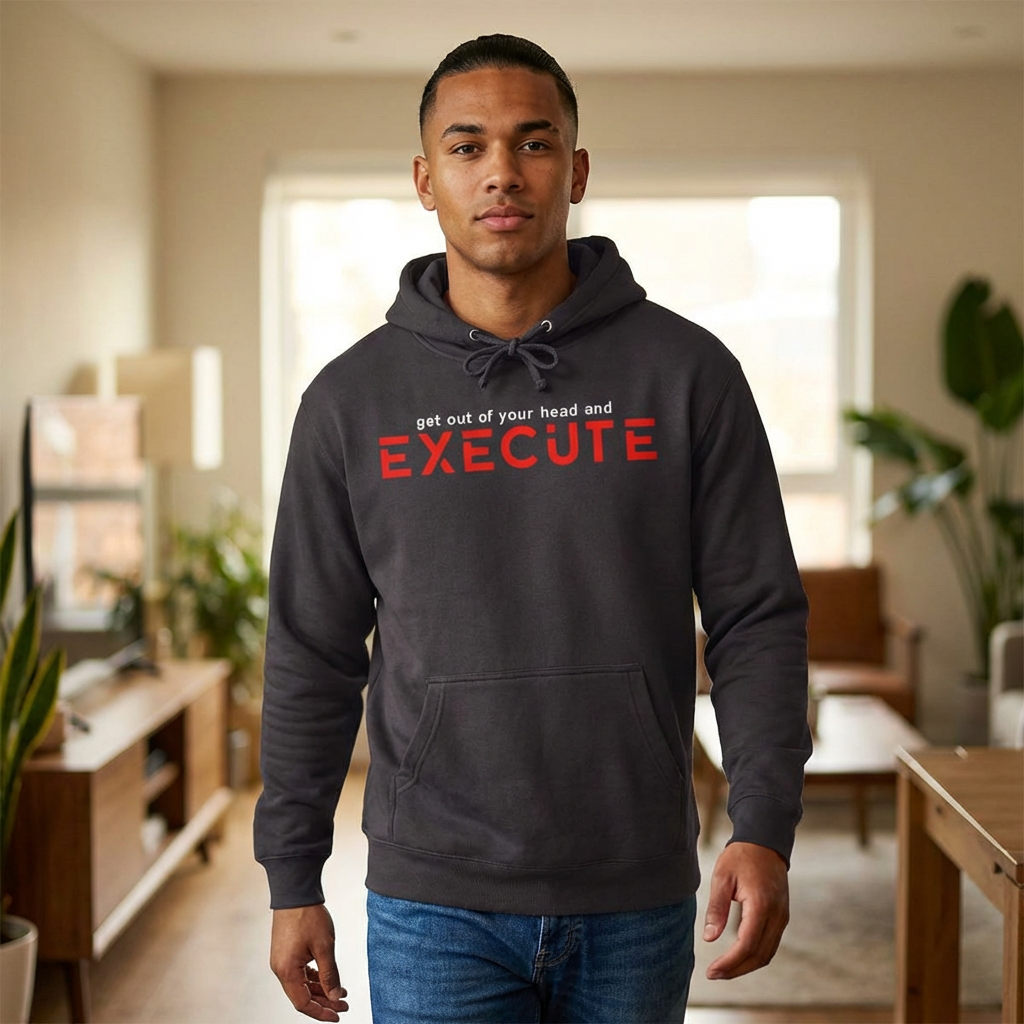 Execute Motivational Hoodie — "Get Out of Your Head and Execute" Inspirational Sweatshirt